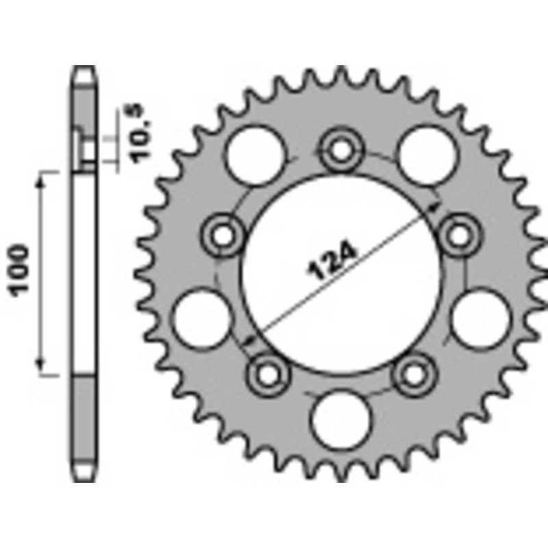 Couronne PBR acier standard 4443 - 525