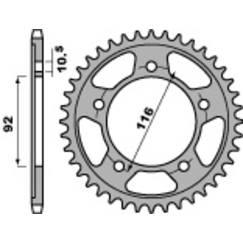 Couronne PBR acier standard 4542 - 530