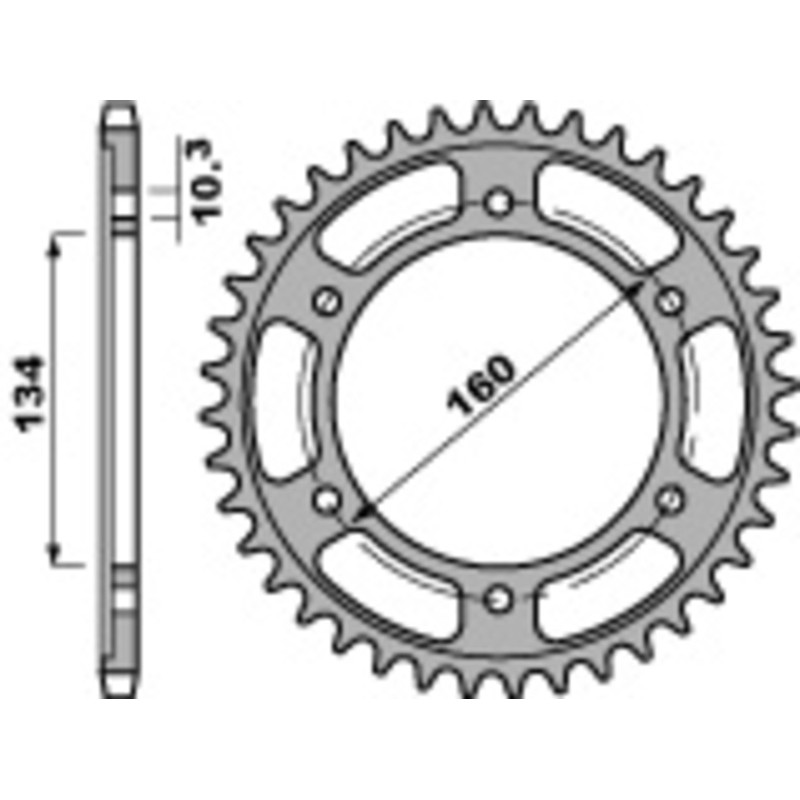 Couronne PBR acier standard 4405 - 525