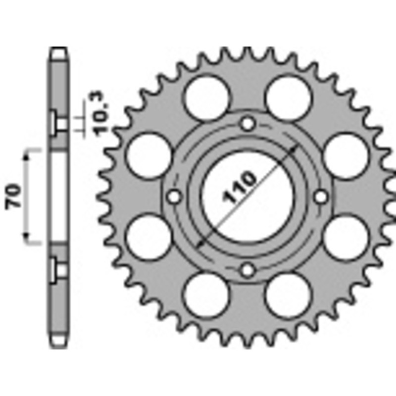 Couronne PBR acier standard 246 - 530