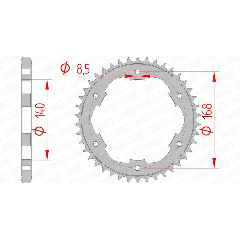 Couronne AFAM acier standard 92634 - 525