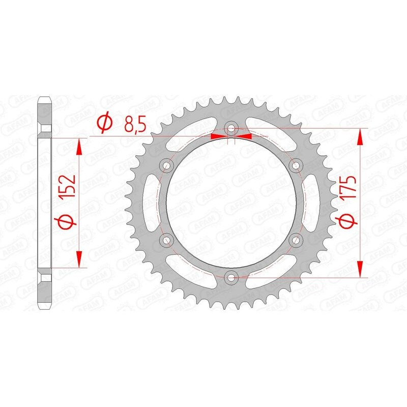 Couronne AFAM acier standard 12508 - 520