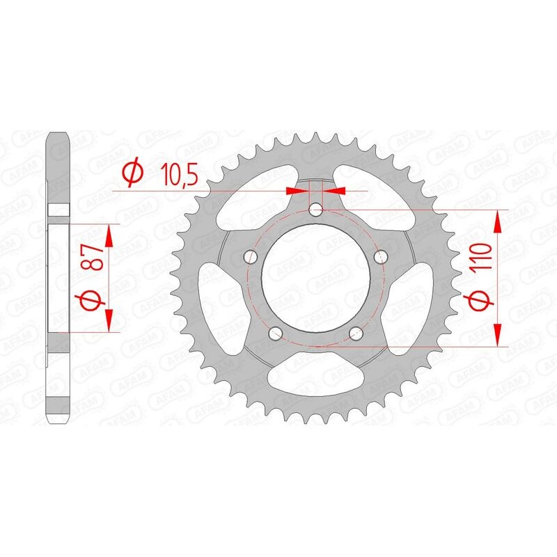 Couronne AFAM acier standard 14404 - 525