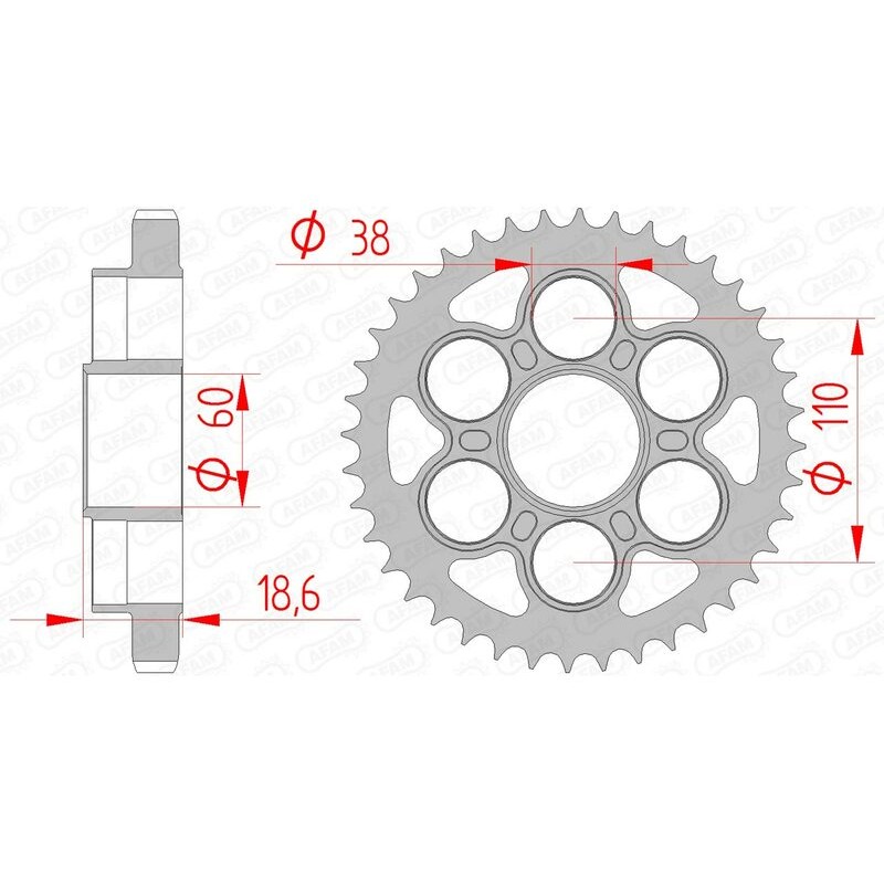 Couronne AFAM acier standard 50900 - 530