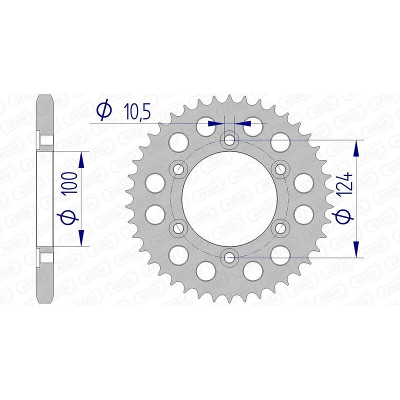 Couronne AFAM aluminium 51609 - 525