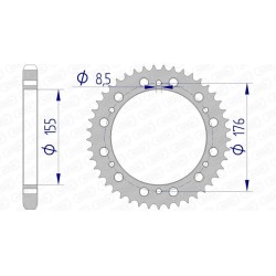 Couronne AFAM aluminium...
