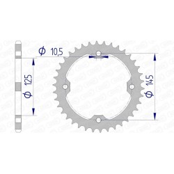 Couronne AFAM aluminium...