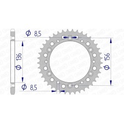 Couronne AFAM aluminium...