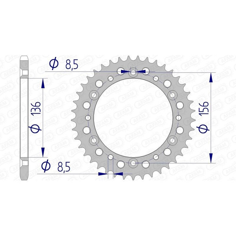 Couronne AFAM aluminium 15303 - 520