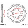 Couronne JT SPROCKETS acier standard 278 - 530