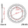 Couronne JT SPROCKETS acier standard 479 - 530