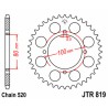 Couronne JT SPROCKETS acier standard 819 - 520