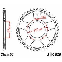 Couronne JT SPROCKETS acier...