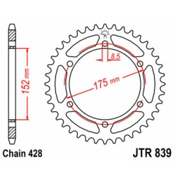 Couronne JT SPROCKETS acier...