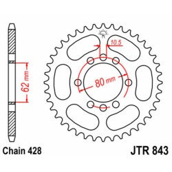 Couronne JT SPROCKETS acier...