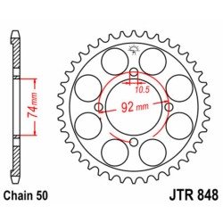 Couronne JT SPROCKETS acier...
