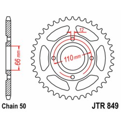 Couronne JT SPROCKETS acier...