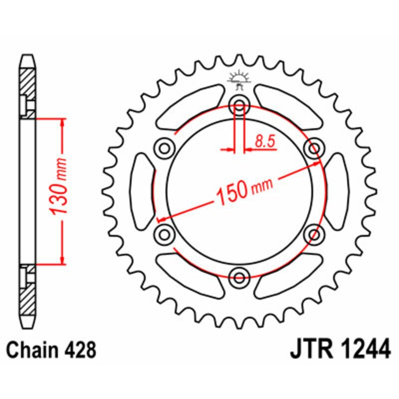 Couronne JT SPROCKETS acier standard 1244 - 428