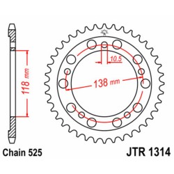 Couronne JT SPROCKETS acier...