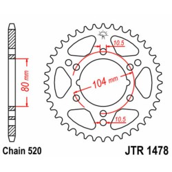 Couronne JT SPROCKETS acier...