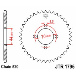 Couronne JT SPROCKETS acier...