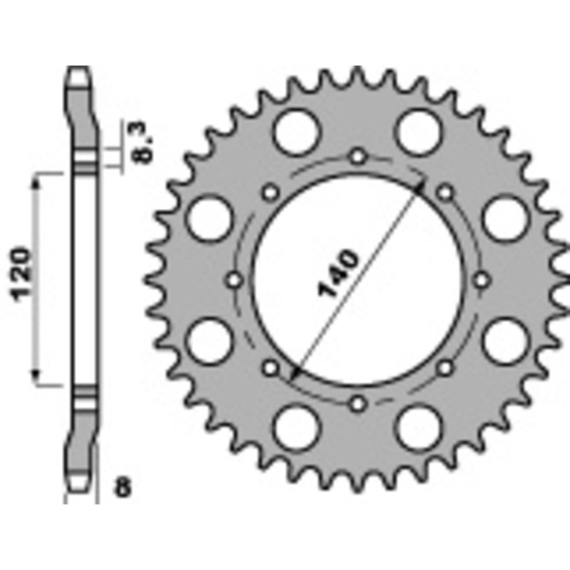 Couronne PBR acier standard 506 - 520