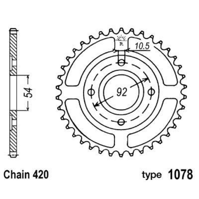 Couronne B1 acier standard - 420