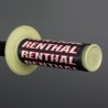 Protège-poignées RENTHAL Clean Grips noir/rouge