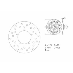 Disque de frein BREMBO Oro...