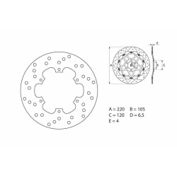 Disque de frein BREMBO Oro...