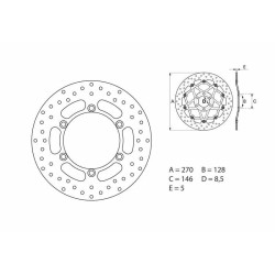 Disque de frein BREMBO Oro...
