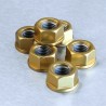 Ecrou de couronne M10X1,25 Pro-bolt alu or par 6